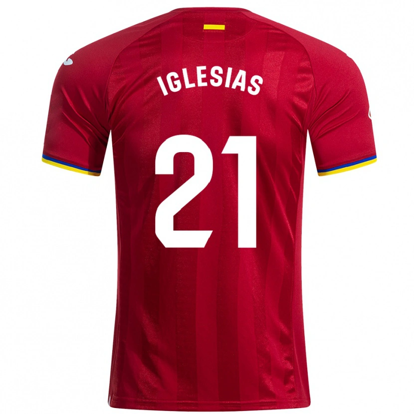 Danxen Mænd Juan Iglesias #21 Rød Gul Blå Udebane Spillertrøjer 2025/26 Trøje T-Shirt