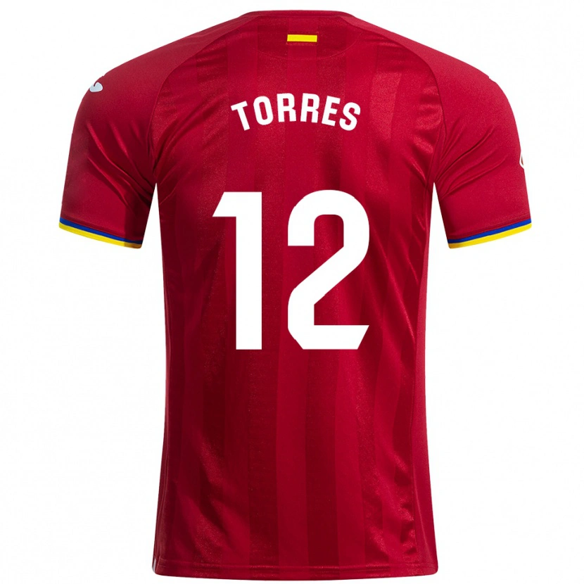 Danxen Mænd Rubén Torres #12 Rød Gul Blå Udebane Spillertrøjer 2025/26 Trøje T-Shirt