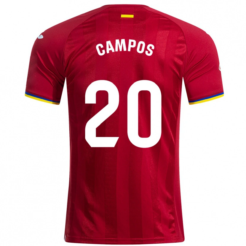 Danxen Mænd Álex Campos #20 Rød Gul Blå Udebane Spillertrøjer 2025/26 Trøje T-Shirt