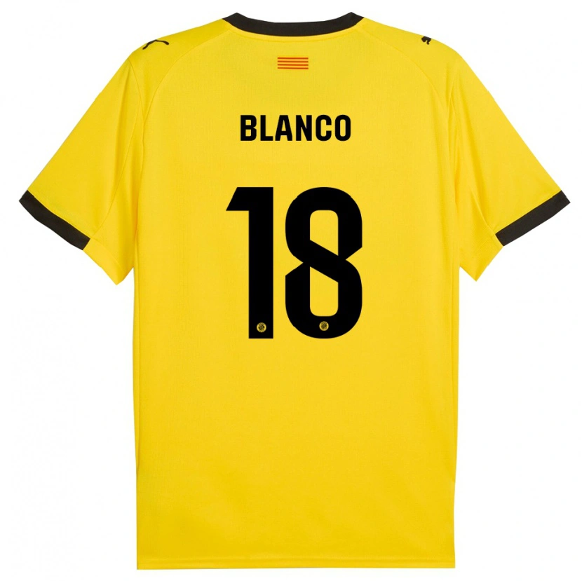 Danxen Mænd Aaron Blanco #18 Gul Sort Udebane Spillertrøjer 2025/26 Trøje T-Shirt