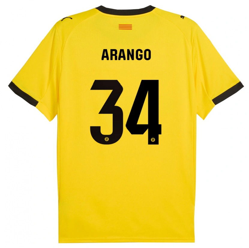 Danxen Mænd Juan Arango #34 Gul Sort Udebane Spillertrøjer 2025/26 Trøje T-Shirt