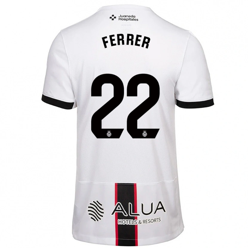 Danxen Mænd David Ferrer #22 Hvid Sort Udebane Spillertrøjer 2025/26 Trøje T-Shirt