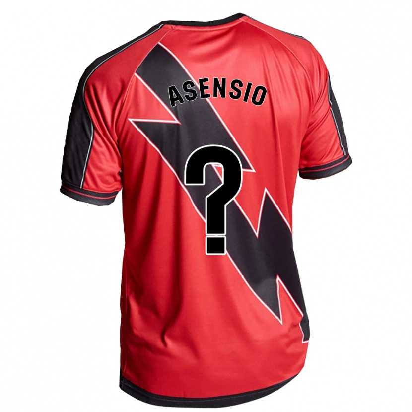 Danxen Mænd Santi Asensio #0 Rød Sort Udebane Spillertrøjer 2025/26 Trøje T-Shirt