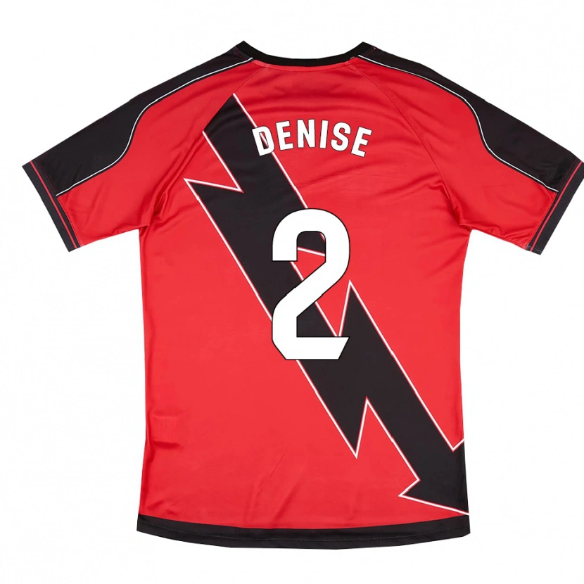 Danxen Mænd Denise Garcia Rojo #2 Rød Sort Udebane Spillertrøjer 2025/26 Trøje T-Shirt