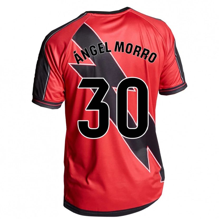 Danxen Mænd Miguel Ángel Morro #30 Rød Sort Udebane Spillertrøjer 2025/26 Trøje T-Shirt