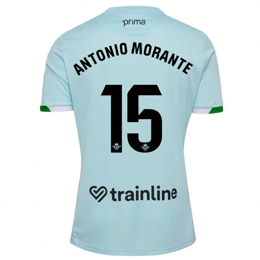 Danxen Mænd José Antonio Morante #15 Himmelblå Grøn Udebane Spillertrøjer 2025/26 Trøje T-Shirt