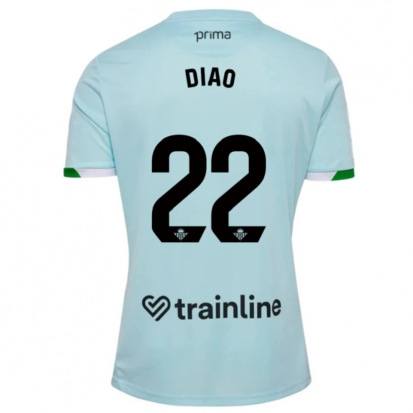 Danxen Mænd Usse Diao #22 Himmelblå Grøn Udebane Spillertrøjer 2025/26 Trøje T-Shirt