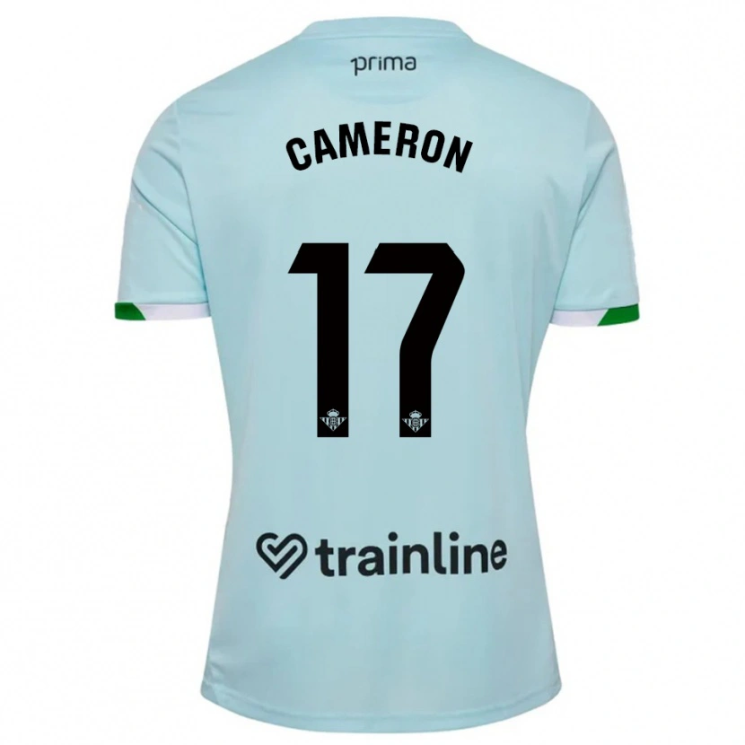 Danxen Mænd Tiffany Cameron #17 Himmelblå Grøn Udebane Spillertrøjer 2025/26 Trøje T-Shirt