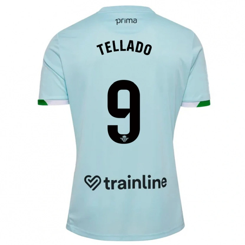 Danxen Mænd Victor Tellado #9 Himmelblå Grøn Udebane Spillertrøjer 2025/26 Trøje T-Shirt