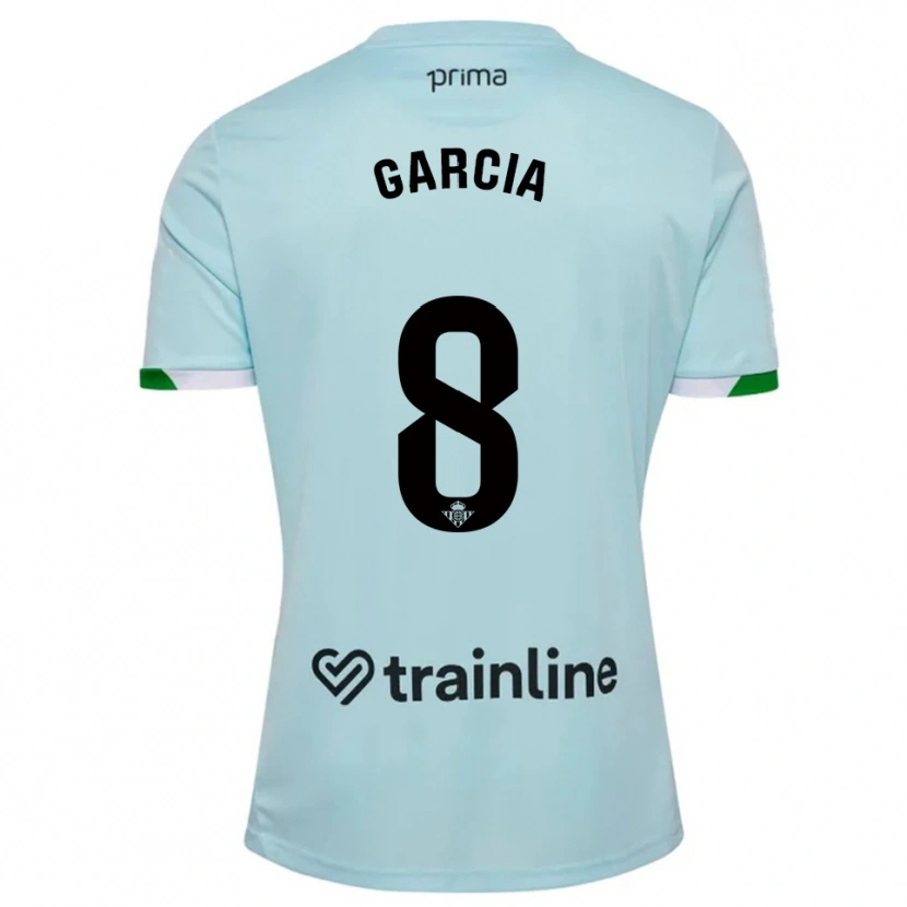 Danxen Mænd Naima García #8 Himmelblå Grøn Udebane Spillertrøjer 2025/26 Trøje T-Shirt