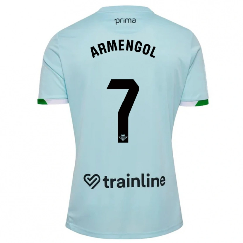 Danxen Mænd Carla Armengol #7 Himmelblå Grøn Udebane Spillertrøjer 2025/26 Trøje T-Shirt