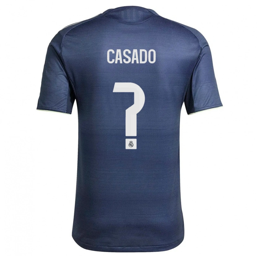 Danxen Mænd Juan Casado #0 Navy Sølv Udebane Spillertrøjer 2025/26 Trøje T-Shirt