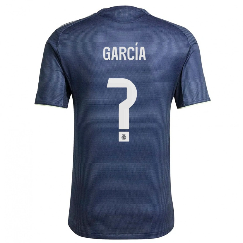 Danxen Mænd Andrés García #0 Navy Sølv Udebane Spillertrøjer 2025/26 Trøje T-Shirt