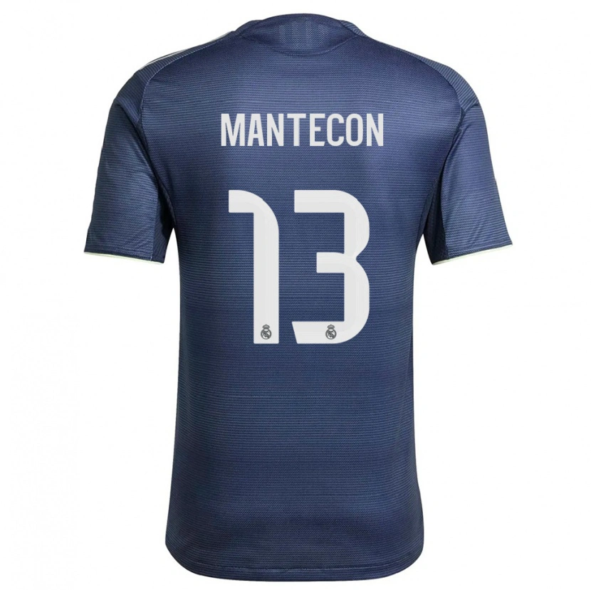 Danxen Mænd Hugo Mantecón #13 Navy Sølv Udebane Spillertrøjer 2025/26 Trøje T-Shirt