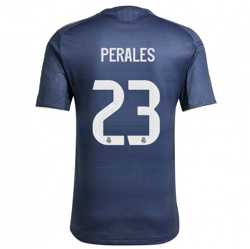 Danxen Mænd Miguel Perales #23 Navy Sølv Udebane Spillertrøjer 2025/26 Trøje T-Shirt