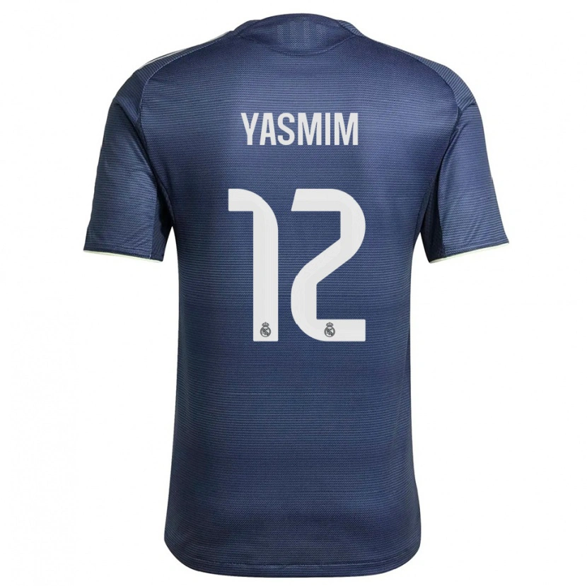 Danxen Mænd Yasmim Assis Ribeiro #12 Navy Sølv Udebane Spillertrøjer 2025/26 Trøje T-Shirt