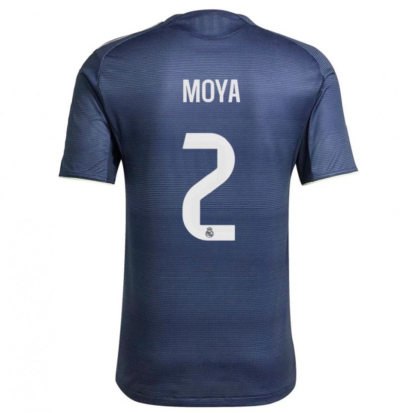Danxen Mænd Alejandro Moya #2 Navy Sølv Udebane Spillertrøjer 2025/26 Trøje T-Shirt