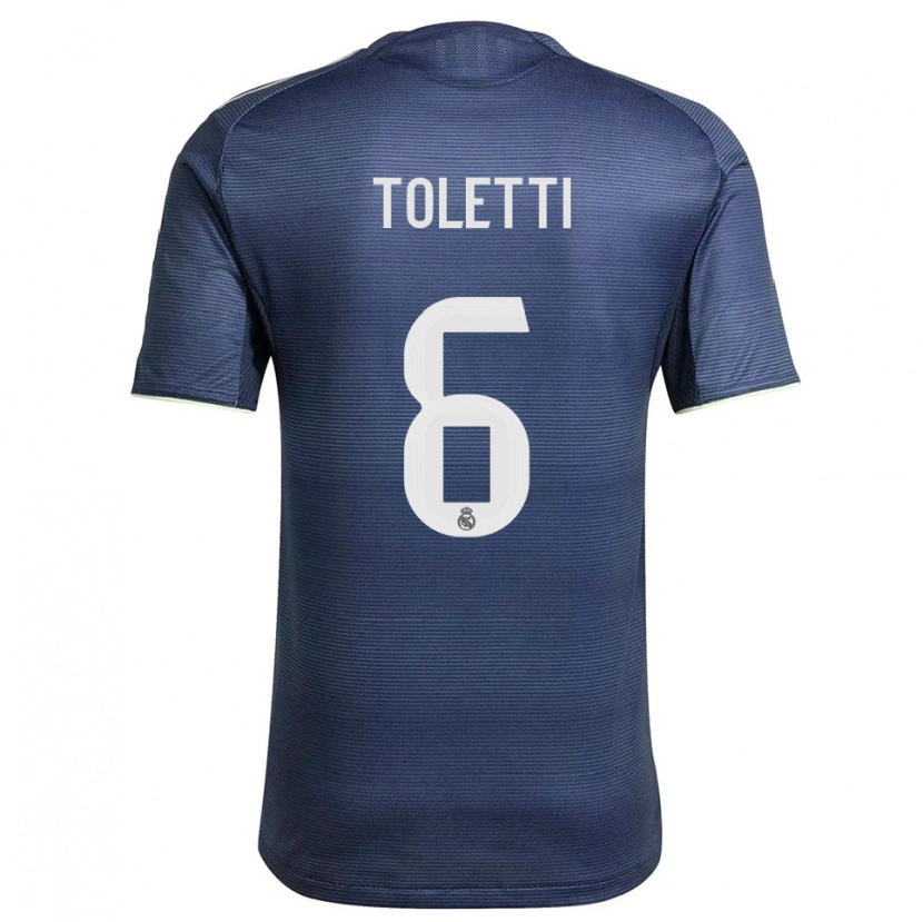Danxen Mænd Sandie Toletti #6 Navy Sølv Udebane Spillertrøjer 2025/26 Trøje T-Shirt