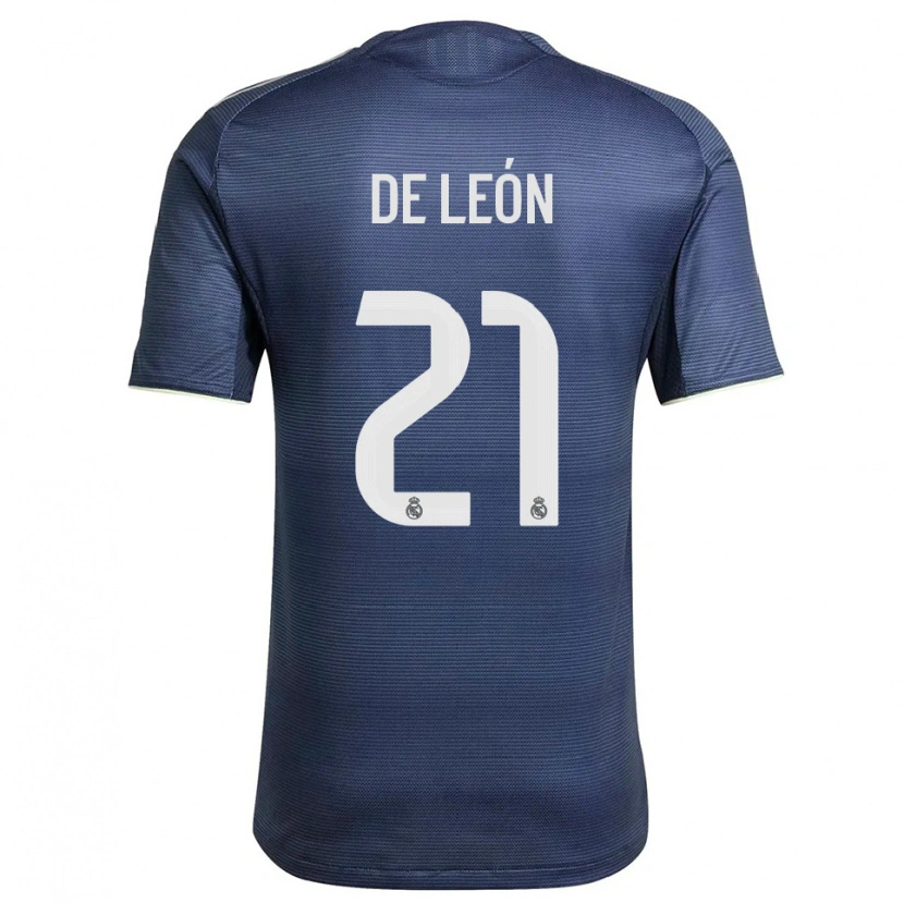 Danxen Mænd Jeremy De León #21 Navy Sølv Udebane Spillertrøjer 2025/26 Trøje T-Shirt
