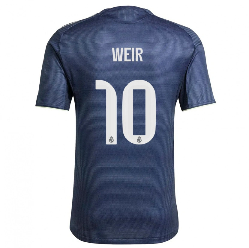 Danxen Mænd Caroline Weir #10 Navy Sølv Udebane Spillertrøjer 2025/26 Trøje T-Shirt