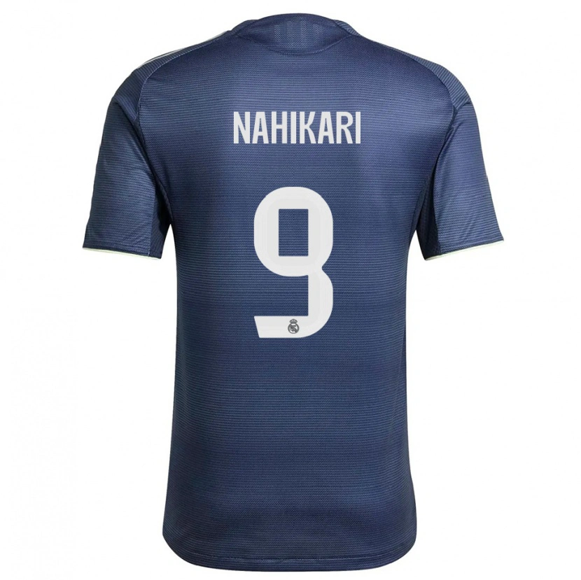 Danxen Mænd Nahikari Garcia #9 Navy Sølv Udebane Spillertrøjer 2025/26 Trøje T-Shirt