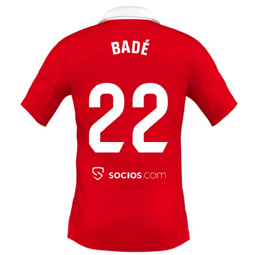 Danxen Mænd Loïc Badé #22 Rød Hvid Grå Udebane Spillertrøjer 2025/26 Trøje T-Shirt