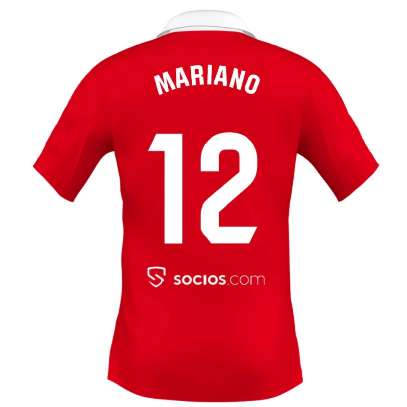 Danxen Mænd Mariano Diaz #12 Rød Hvid Grå Udebane Spillertrøjer 2025/26 Trøje T-Shirt