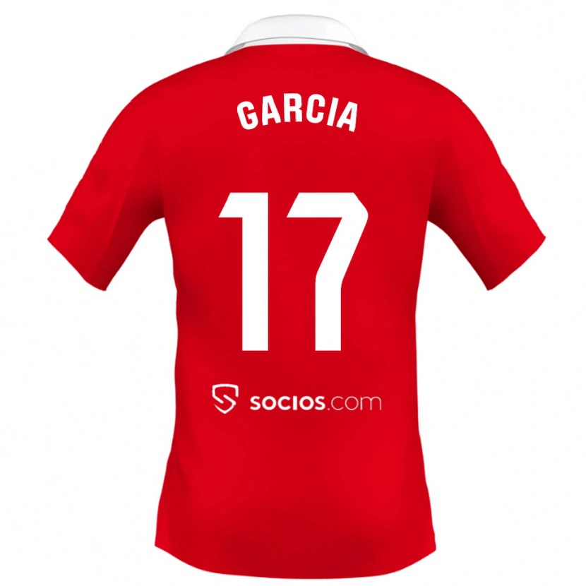 Danxen Mænd Débora García #17 Rød Hvid Grå Udebane Spillertrøjer 2025/26 Trøje T-Shirt