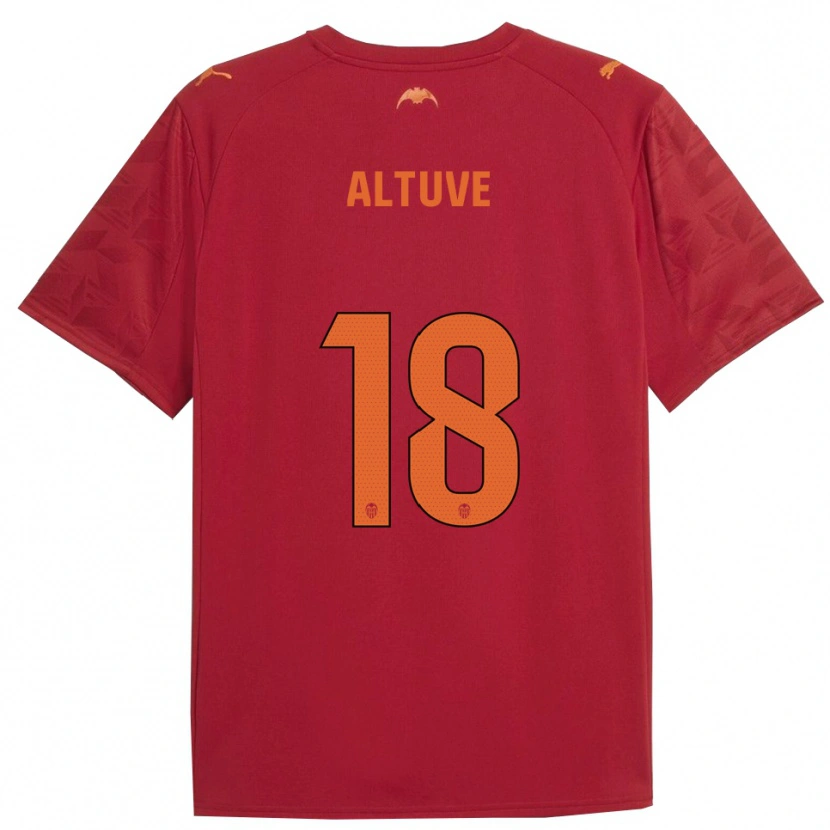 Danxen Mænd Oriana Altuve #18 Rød Orange Udebane Spillertrøjer 2025/26 Trøje T-Shirt