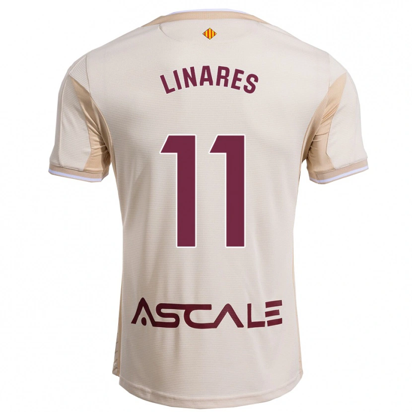 Danxen Mænd Mario Linares #11 Off-White Bordeaux Udebane Spillertrøjer 2025/26 Trøje T-Shirt