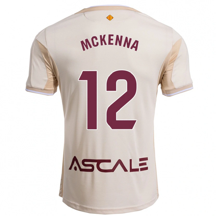 Danxen Mænd Kayla Mckenna #12 Off-White Bordeaux Udebane Spillertrøjer 2025/26 Trøje T-Shirt