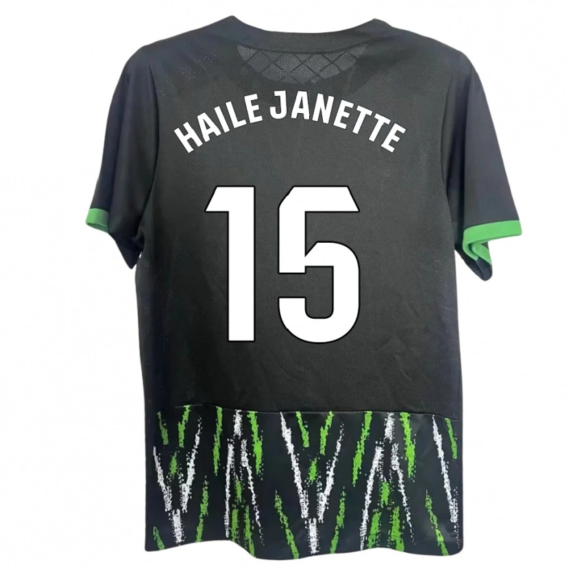 Danxen Mænd Haile Janette Pereira Richards #15 Sort Grøn Udebane Spillertrøjer 2025/26 Trøje T-Shirt