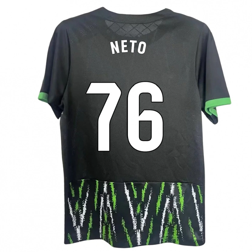 Danxen Mænd Martim Neto #76 Sort Grøn Udebane Spillertrøjer 2025/26 Trøje T-Shirt