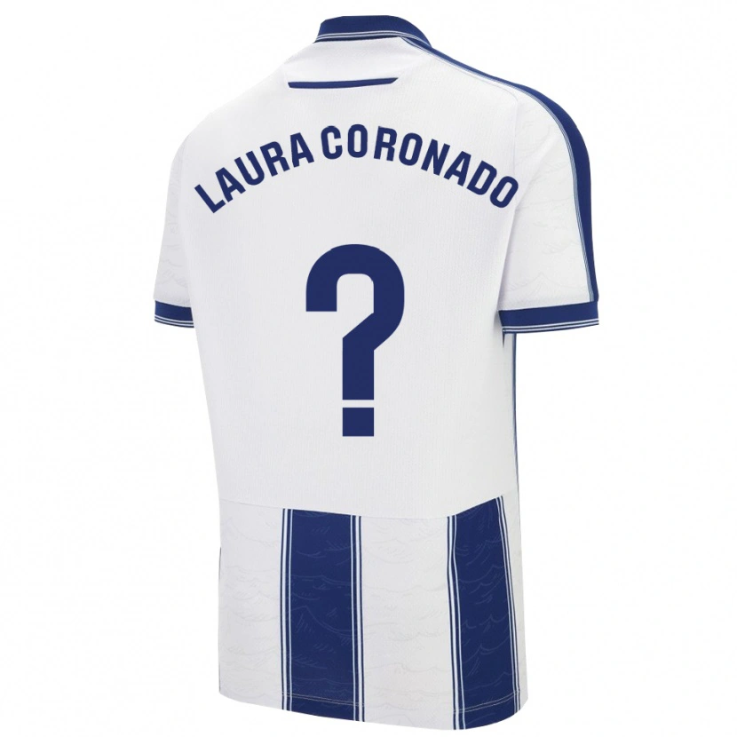Danxen Mænd Laura Coronado Vilchez #0 Navy Hvid Udebane Spillertrøjer 2025/26 Trøje T-Shirt