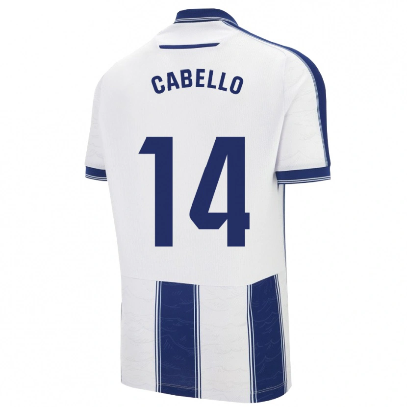 Danxen Mænd Jorge Cabello #14 Navy Hvid Udebane Spillertrøjer 2025/26 Trøje T-Shirt