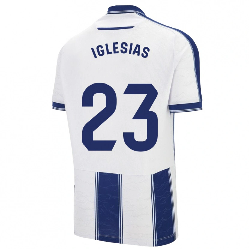 Danxen Mænd Dylan Iglesias #23 Navy Hvid Udebane Spillertrøjer 2025/26 Trøje T-Shirt