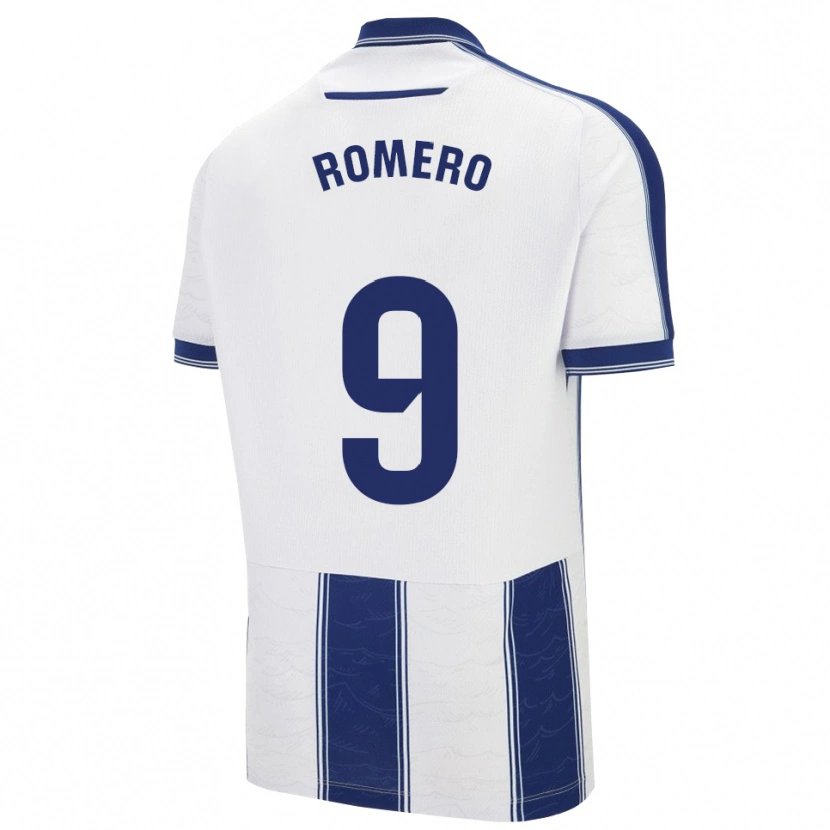 Danxen Mænd Iván Romero #9 Navy Hvid Udebane Spillertrøjer 2025/26 Trøje T-Shirt