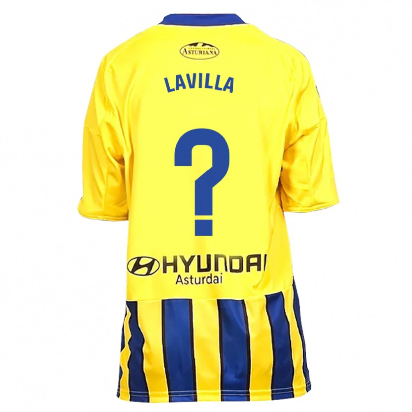 Danxen Mænd Martín Lavilla #0 Gul Blå Udebane Spillertrøjer 2025/26 Trøje T-Shirt