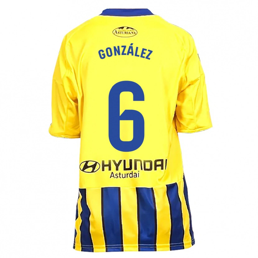 Danxen Mænd Yayo González #6 Gul Blå Udebane Spillertrøjer 2025/26 Trøje T-Shirt
