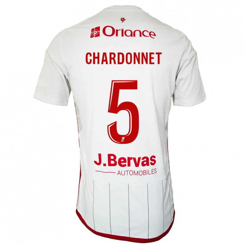 Danxen Mænd Brendan Chardonnet #5 Hvid Rød Udebane Spillertrøjer 2025/26 Trøje T-Shirt