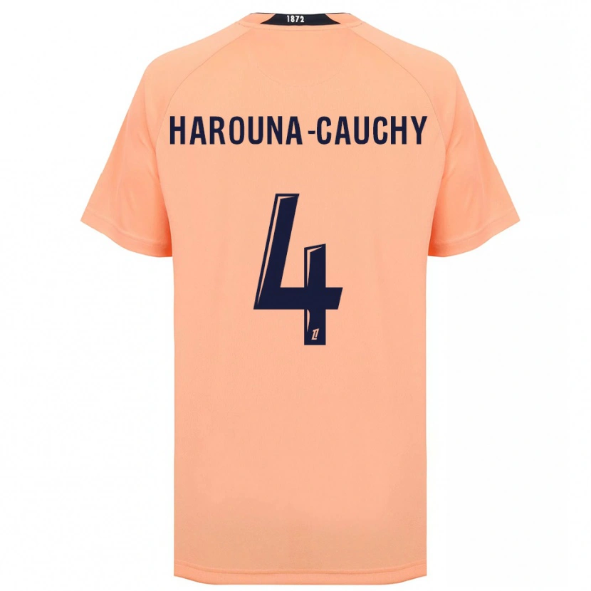 Danxen Mænd Yllian Harouna-Cauchy #4 Orange Marineblå Udebane Spillertrøjer 2025/26 Trøje T-Shirt
