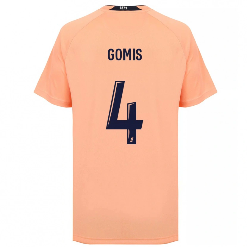 Danxen Mænd Georges Gomis #4 Orange Marineblå Udebane Spillertrøjer 2025/26 Trøje T-Shirt