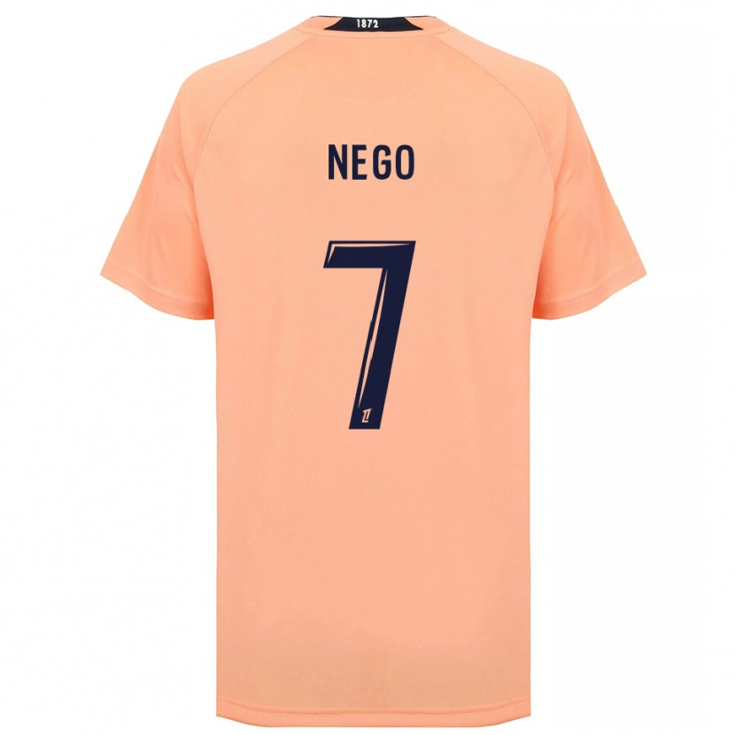 Danxen Mænd Loïc Nego #7 Orange Marineblå Udebane Spillertrøjer 2025/26 Trøje T-Shirt