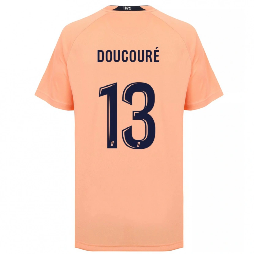 Danxen Mænd Fodé Doucouré #13 Orange Marineblå Udebane Spillertrøjer 2025/26 Trøje T-Shirt