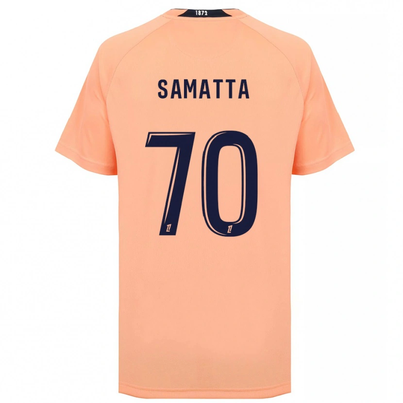 Danxen Mænd Ally Samatta #70 Orange Marineblå Udebane Spillertrøjer 2025/26 Trøje T-Shirt