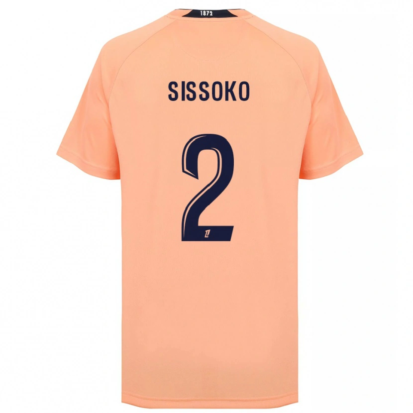 Danxen Mænd Mustapha Sissoko #2 Orange Marineblå Udebane Spillertrøjer 2025/26 Trøje T-Shirt