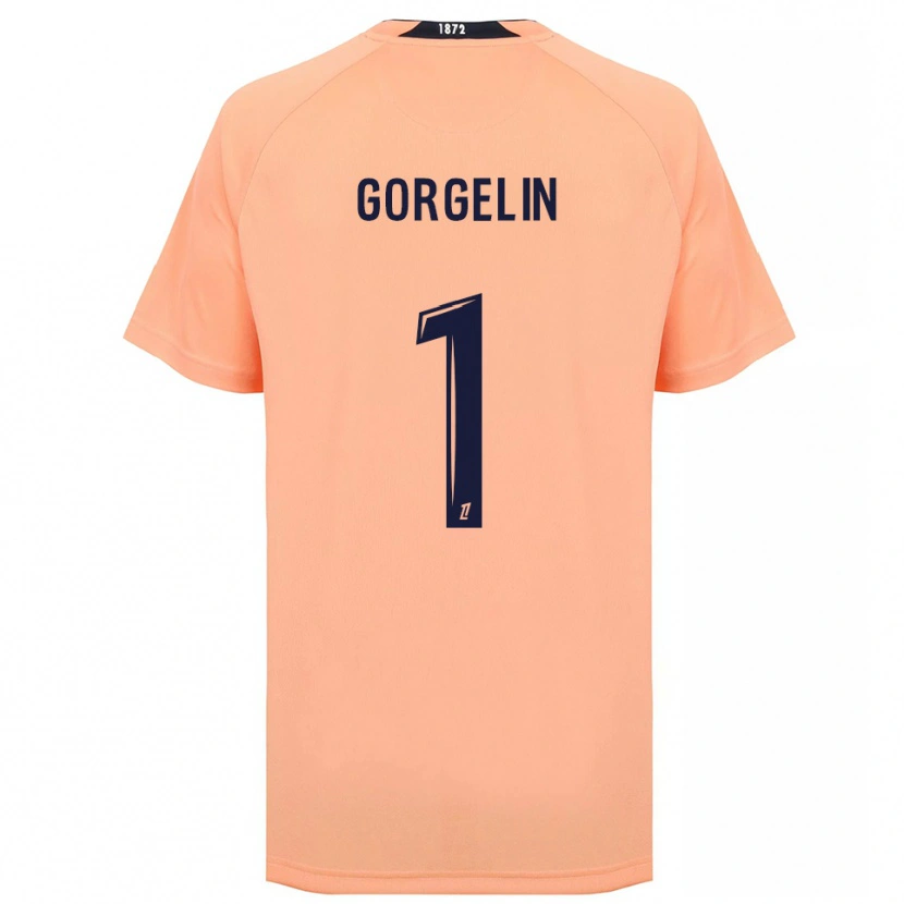 Danxen Mænd Mathieu Gorgelin #1 Orange Marineblå Udebane Spillertrøjer 2025/26 Trøje T-Shirt