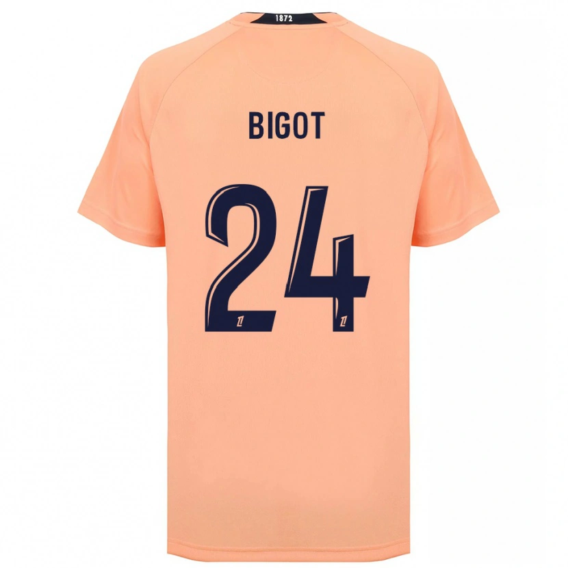 Danxen Mænd Maureen Bigot #24 Orange Marineblå Udebane Spillertrøjer 2025/26 Trøje T-Shirt