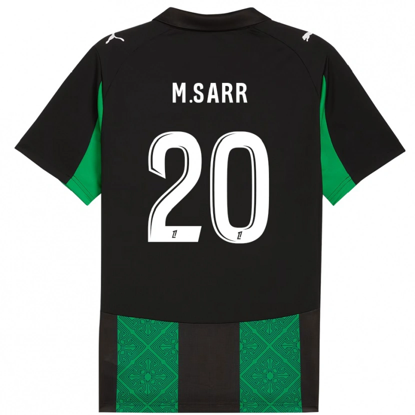 Danxen Mænd Malang Sarr #20 Sort Grøn Udebane Spillertrøjer 2025/26 Trøje T-Shirt