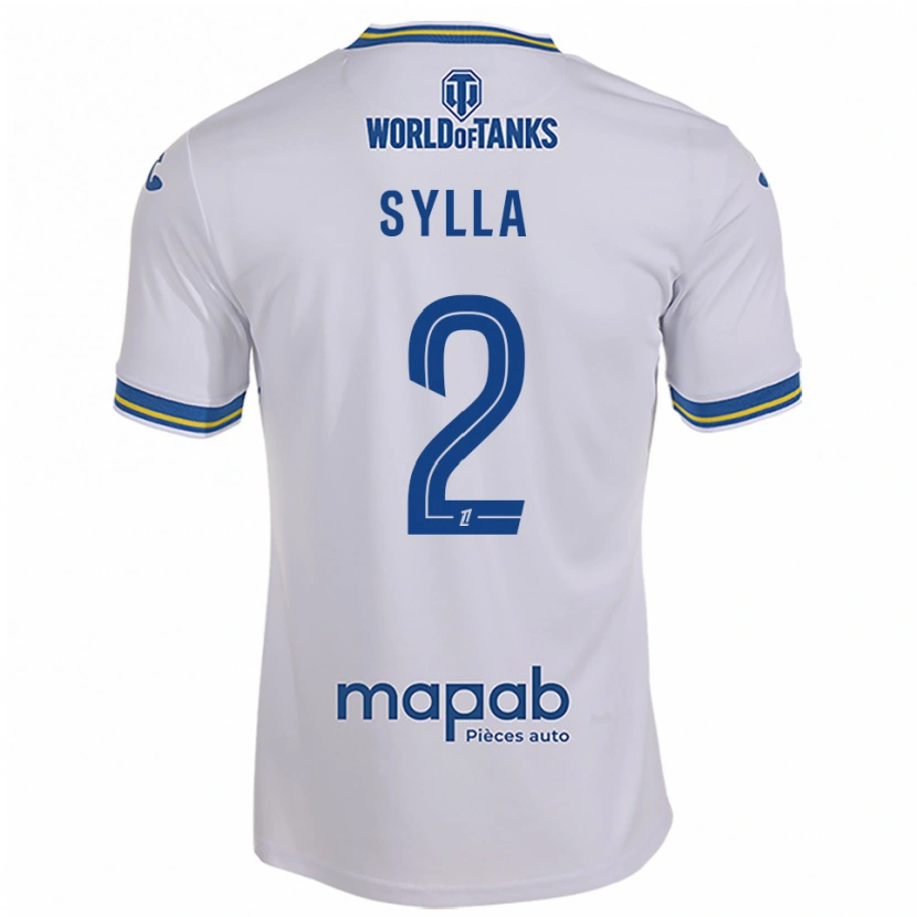 Danxen Mænd Dembo Sylla #2 Hvid Himmelblå Udebane Spillertrøjer 2025/26 Trøje T-Shirt